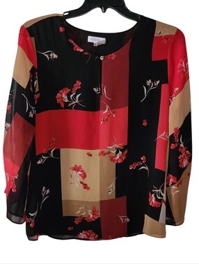 Calvin Klein Long Sleeve Blouse Size XL